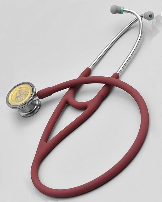 Virtuoso Dual Head Cardiology Stethoscope, Professional Quality, Long Tube, KS-751 Burgundy