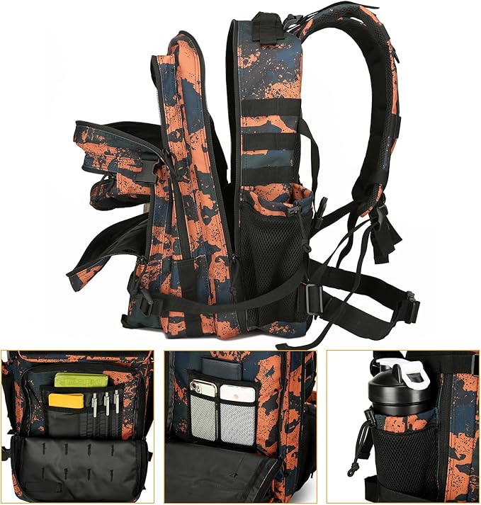 25L Tactical Backpack for Men Women Military Backpack Army Assault Pack Molle Backpack Small Bug Out Bag Travel Rucksack Daypack (Mars Camo)
