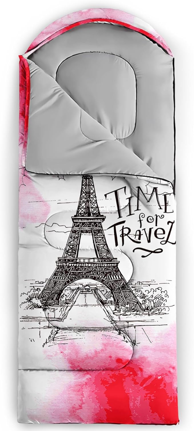 QOOMO Camping Sleeping Bags,3 Season Warm & Cool Weather,Lightweight,Waterproof Sleeping Bags for Adults & Kids,Traveling,and Outdoors,Camping Gear Equipment