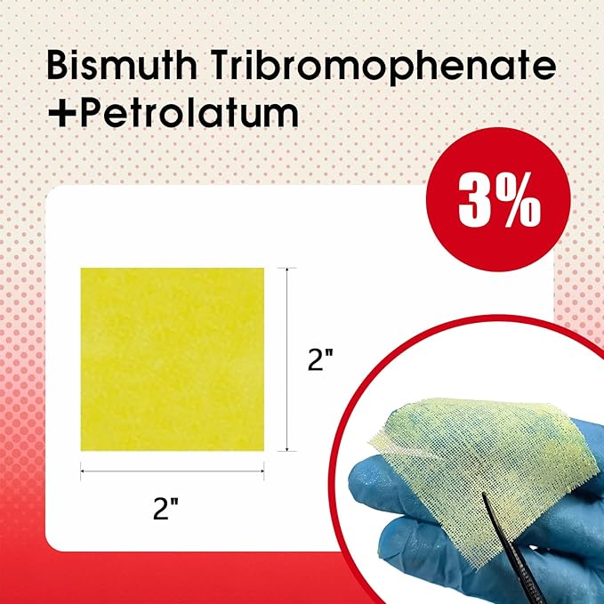 Xeroform Petrolatum Dressing 2"x2", 28 PCS Non-Adherent Gauze for Low Exudating Wounds, Fine Mesh Gauze Pads for Burns, Abrasions, Lacerations, Skin Grafts and Surgical Incisions