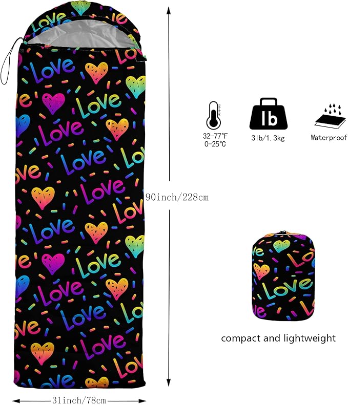 BSNTHO Camping Sleeping Bags,3 Season Warm & Cool Weather,Lightweight,Waterproof Sleeping Bags for Adults & Kids,Traveling,and Outdoors,Camping Gear Equipment