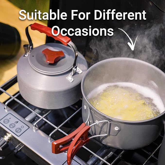 Camping Stove, 3 Burner Propane Portable Camp Stove with Regulator, Push-Button Instant Ignition, Portable Camp Grill, Adjustable Burners for Car Camping Outdoor Cooking (BLACK-19800 BTUs)