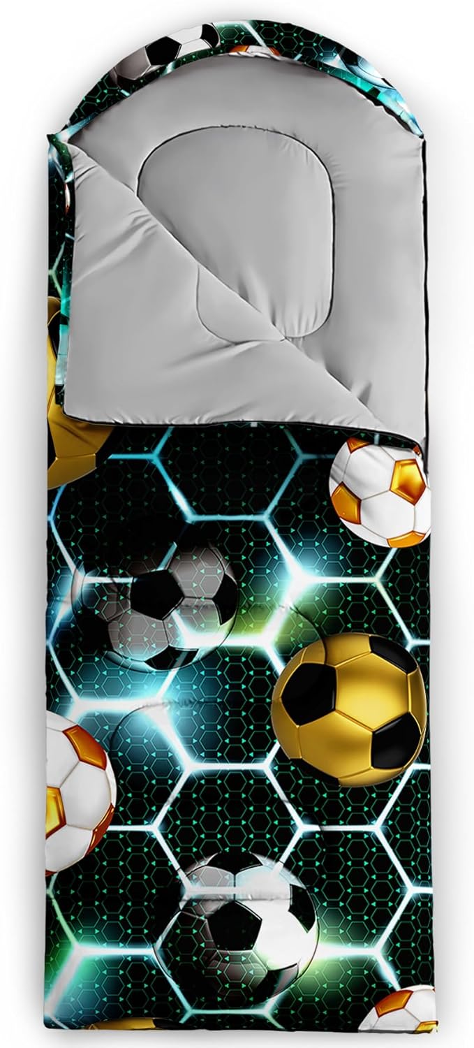 QOOMO Camping Sleeping Bags,3 Season Warm & Cool Weather,Lightweight,Waterproof Sleeping Bags for Adults & Kids,Traveling,and Outdoors,Camping Gear Equipment