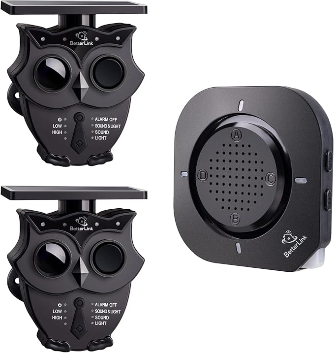 1/2 Mile Long Range Solar Wireless Driveway Alarm System IP65 Weatherproof Outdoor Motion Detectors&Sensor 120dB Siren Sound Light Security Alert System Monitor&Protect Outdoor/Indoor Property(1R2S)