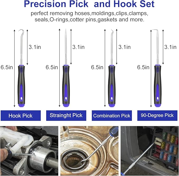 250 PCS Trim Removal Tool Kit Automotive Tools Auto Removal Set for Car Panel Dashboard Radio Puller Tool Plastic Pry Tools Clip Pliers/Fastener Pry Tool with Storage Bag (Blue)