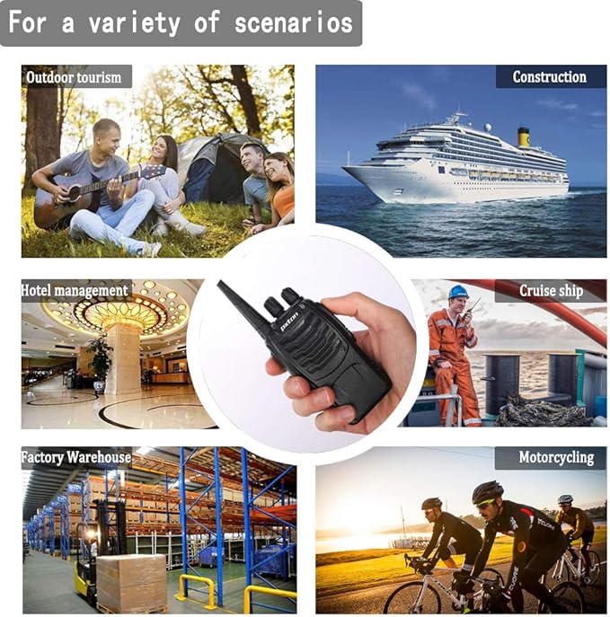 Two Way Radios Long Range Walkie Talkies for Adults with Headphones,16 Channel Handheld 2 Way Radio Rechargeable with Flashlight Li-ion Battery and Charger(6 Pack)