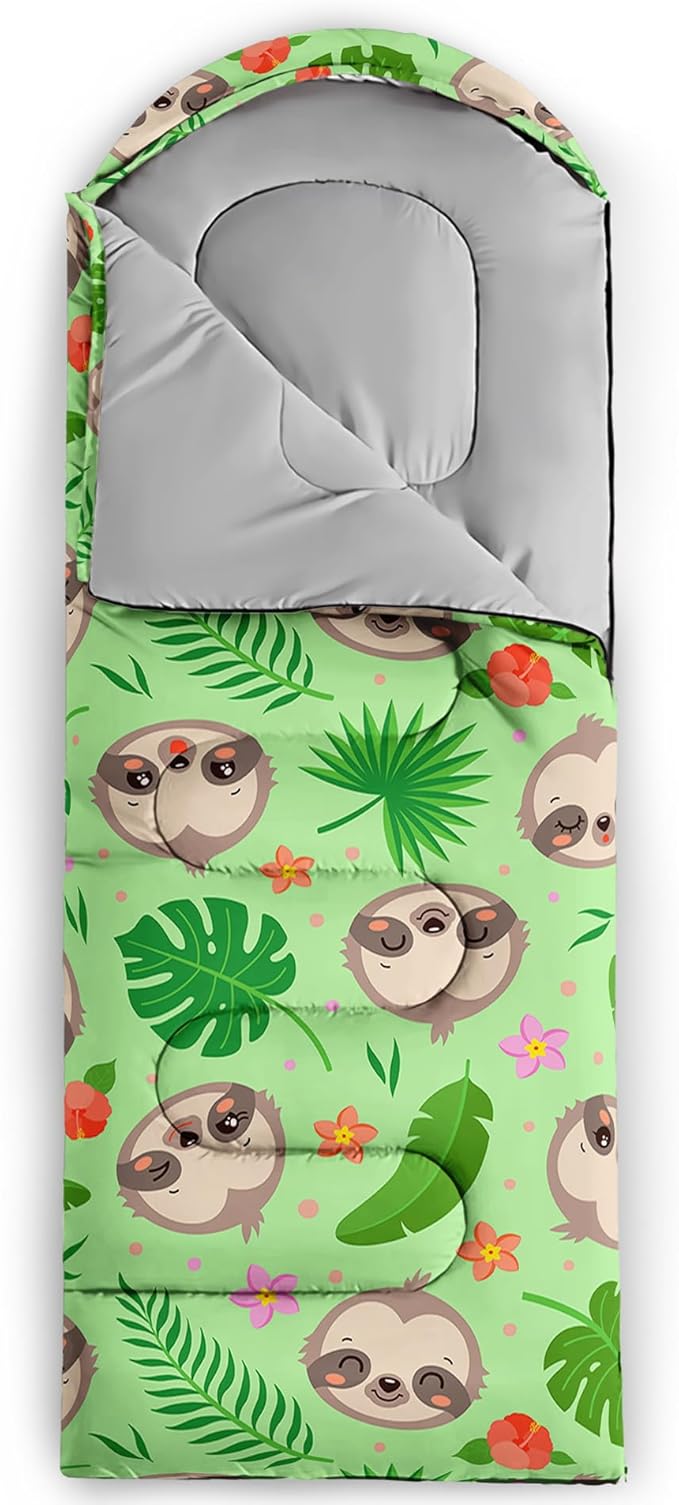 QOOMO Camping Sleeping Bags,3 Season Warm & Cool Weather,Lightweight,Waterproof Sleeping Bags for Adults & Kids,Traveling,and Outdoors,Camping Gear Equipment