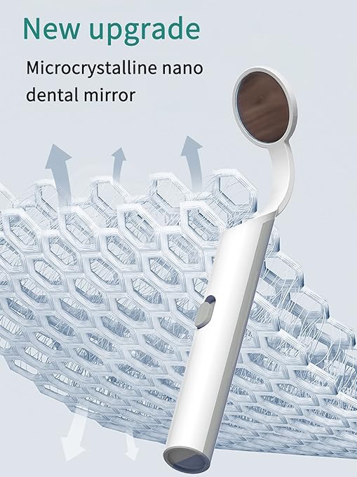 2 Pieces Dental Mirror with Light - LED Lighted Teeth Inspection Mirror, Anti Fog Curve Angle Mouth Mirrors Dentist Oral Assistant Care Tool Accessories (White)