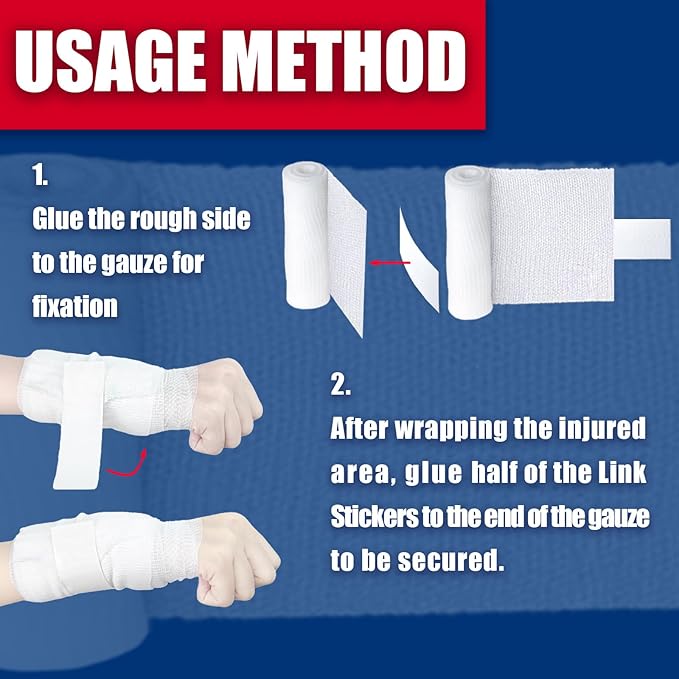 24 Pack Gauze Rolls Bandages 4 ” x 4.1 yd Premium Quality Lint and Latex-Free Conforming Stretch Designed for Wound Care for Wound Dressing Support(Ideal for Home and car First aid Kits)
