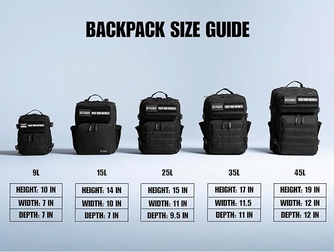 WOLFpak 9L Backpack Mini (Black Venom) Small Tactical Backpack – 9L EDC Daypack, Compact & Water-Resistant Bag for Gym, Hiking, Commuting