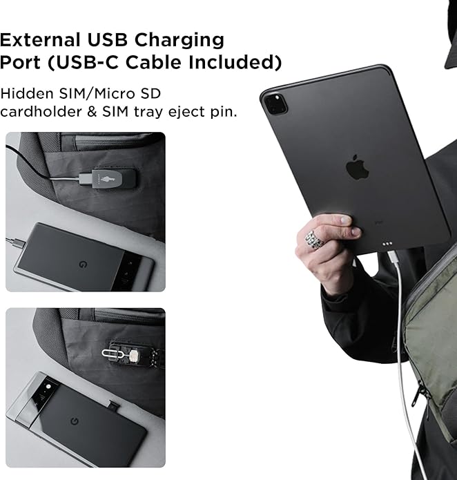 ALPAKA Bravo Sling Max, 8L RFID-Blocking Sling Laptop Bag for Men with Maglockz Buckle, Lockable Zips & External USB Port
