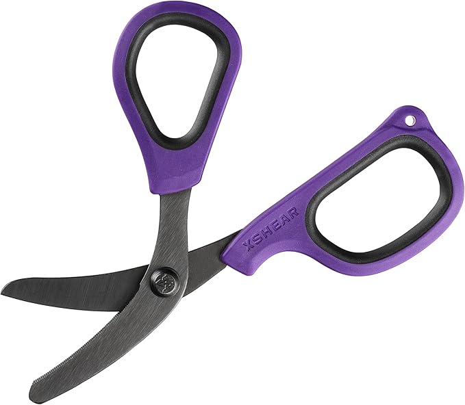 Mini 6" Trauma and Nurse's Shear. Razor sharp and compact scissors, perfect for EMTs, doctors, ICU, wound care and bandages (Purple)