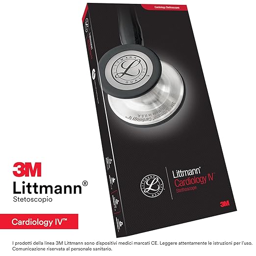 3M Littmann Cardiology IV Diagnostic Stethoscope, 6238, More Than 2X as Loud, Weighs Less, Stainless Steel High Polish Smoke-Finish Chestpiece, 27" Gray Tube, Smoke Stem, and Headset