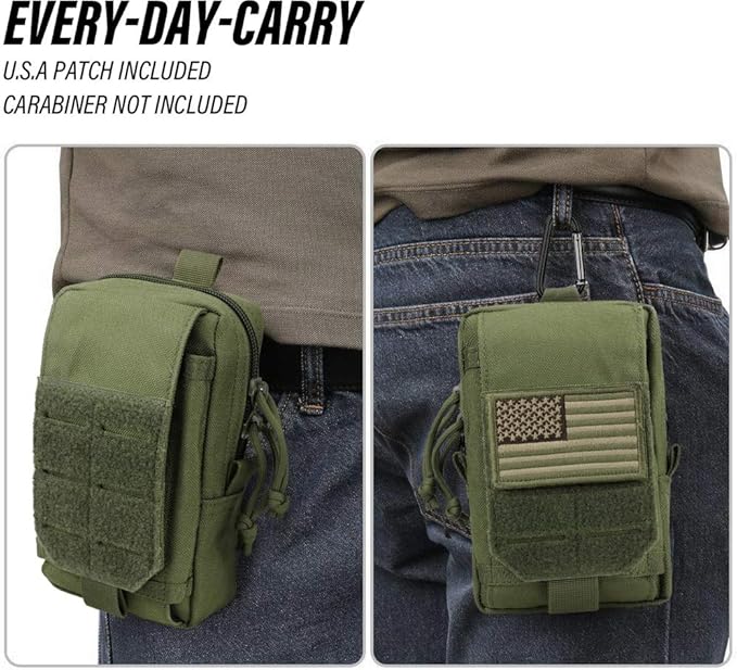WYNEX Tactical EDC Pouch, Molle Utility Pouches Gadget Organizer Phone Holder Waist Pack Smartphone Pouch Tool Holster Pocket