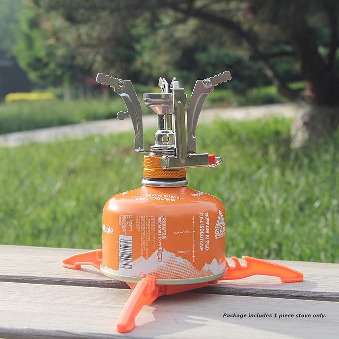Ultralight Backpacking Stove Portable Camping Stove with Piezo Ignition Perfect for Camping, Hiking and Backpacking Trips