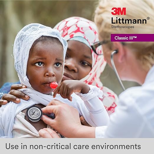 3M Littmann Classic III Monitoring Stethoscope, 5839, More Than 2X as Loud, Weighs Less, Stainless Steel Chestpiece, 27" Lemon-Lime Tube