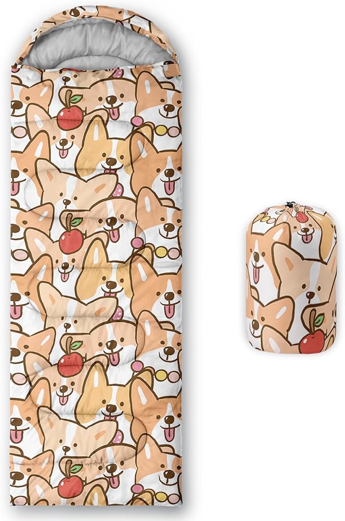 QOOMO Camping Sleeping Bags,3 Season Warm & Cool Weather,Lightweight,Waterproof Sleeping Bags for Adults & Kids,Traveling,and Outdoors,Camping Gear Equipment