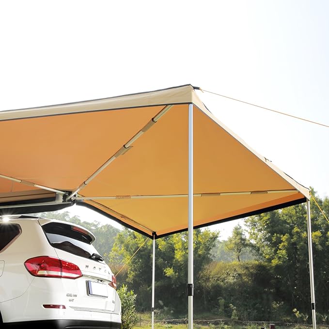 VEVOR 270 Degree Vehicle Overland Awning, Free Standing, Driver Side Waterproof Car Shelter, UV50+ Vehicle Awning for SUV Truck Van -Ultimate Sun Protection 270LTE