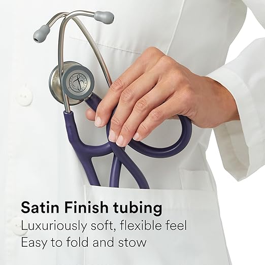 3M Littmann Cardiology IV Diagnostic Stethoscope, 6187C, More Than 2X as Loud, Weighs Less, 27" Midnight Blue Satin-Finish Tube for Added Comfort, Flexibility and Cleanability