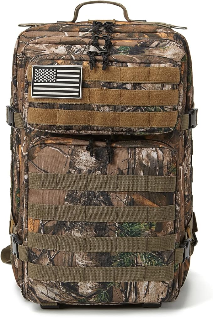 QT&QY 45L Military Tactical Backpacks Molle Army Assault Pack 3 Day Bug Out Bag Hiking Treeking Rucksack…