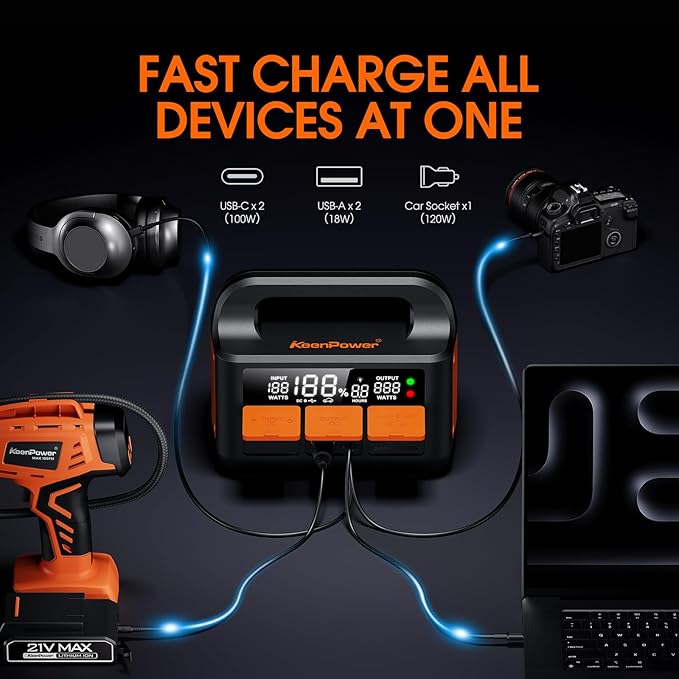 8000A LiFeMnPO4 Jump Starter for All 12V Cars, DC+PD 200W Two-Way Fast-Charging Portable Car Starter (PD Charger NOT Included), 30 Mins Full Charge, Powerful Jump Box w/Large Screen & Light