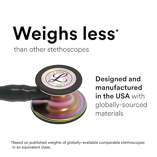 3M Littmann Cardiology IV Diagnostic Stethoscope, 6177, More Than 2X as Loud, Weighs Less, Stainless Steel Mirror-Finish Chestpiece and Stem, 27" Black Tube