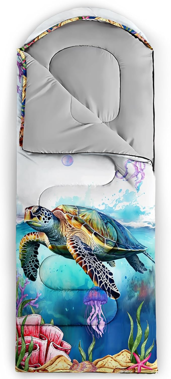 QOOMO Camping Sleeping Bags,3 Season Warm & Cool Weather,Lightweight,Waterproof Sleeping Bags for Adults & Kids,Traveling,and Outdoors,Camping Gear Equipment