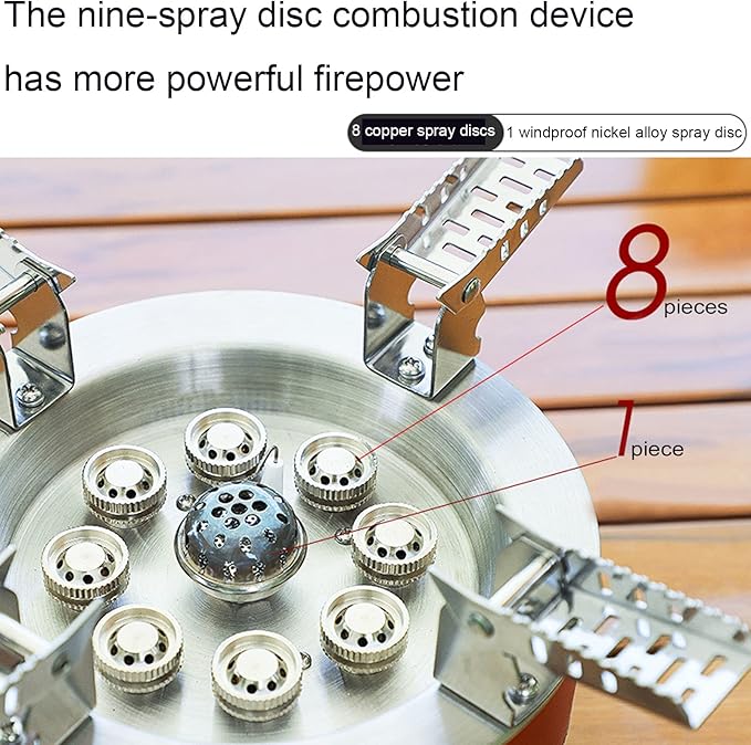 BULIN AirOka B18 Puls 23800W Alloy Portable Picnic Camping Stove Windproof Design Gas Cooking Burner with Piezo Ignition and Carrying Case Foldable Stove for Outdoor BackpackingHikingPicnicCar