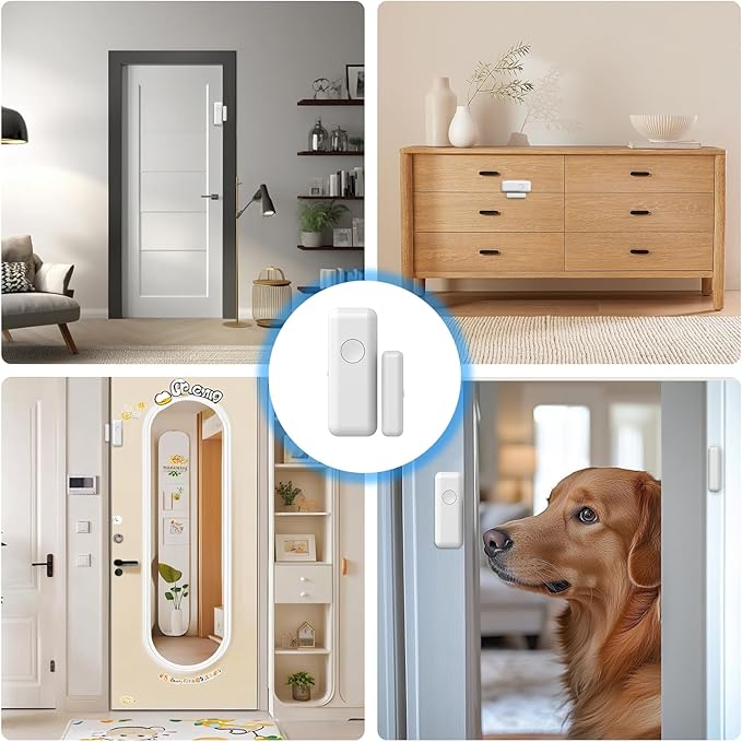 Alarm System for Home Security, Smart Home Security System,8-Piece kit (Alarm Siren, Door Window Sensor, Remote),WiFi Phone Alert,Compatible with Alexa, No Monthly Fee