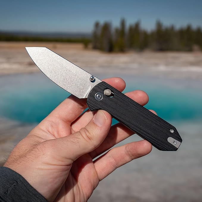 CIVIVI Yonder Folding Pocket Knife for EDC, Crossbar Lock Knife with 2.88" 14C28N Blade G10 Handle, Lightweight Knife Gifts for Men Women Camping Hiking, Designed by Zac Whitmore C23073-1