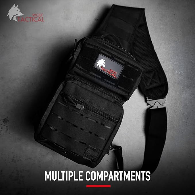 WOLF TACTICAL EDC Sling Bag - Concealed Carry Shoulder Bag for Range, Travel, Hiking, Outdoor Sports (Tan)