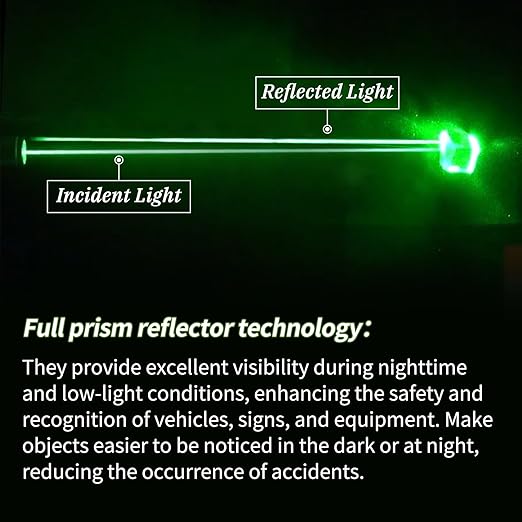 20 Pcs Super Reflection Reflective Stickers Made of 3M DG3, Safety Reflective Tape for Car Bike Mailbox Helmet, White Reflective Tape Outdoor Waterproof 3.15" X 1.18"