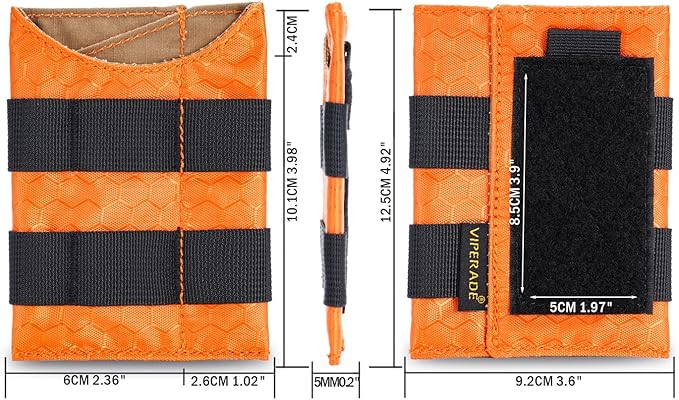 VIPERADE VE9 EDC Pocket Organizer Tool Pouch, Multitool Sheath with Patch Area for DIY, EDC Pocket Pouch with 3 Slip Pockets for Men Outdoor Activity Daily Carry