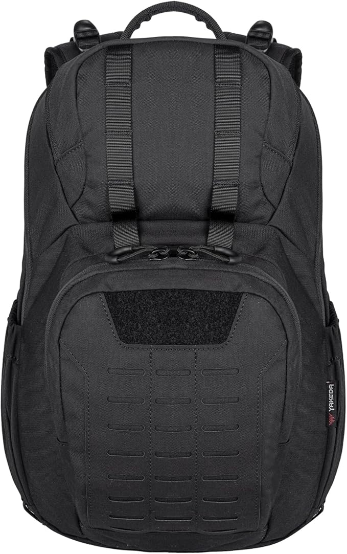 vAv YAKEDA 500D NylonTactical Military Backpack for Men,Fit 12.6-15.6 inches Laptop, Daily Bag for Hiking,hunting,running(Black)