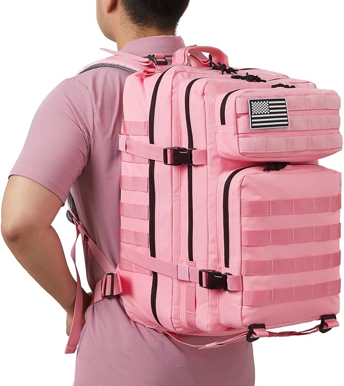 QT&QY 45L Military Tactical Backpacks Molle Army Assault Pack 3 Day Bug Out Bag Hiking Treeking Rucksack…