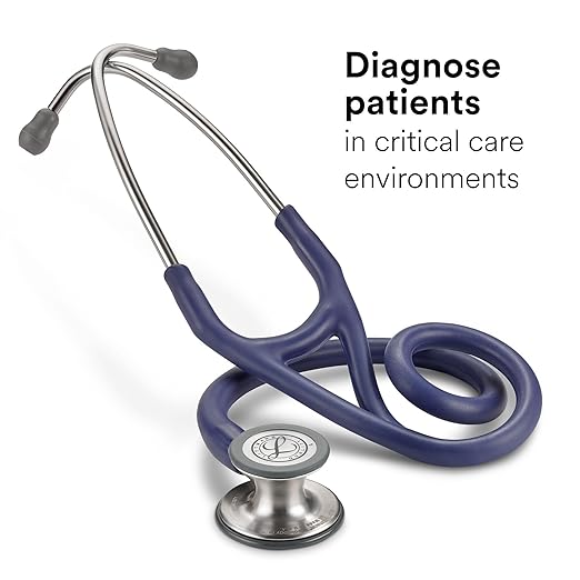 3M Littmann Cardiology IV Diagnostic Stethoscope, 6187C, More Than 2X as Loud, Weighs Less, 27" Midnight Blue Satin-Finish Tube for Added Comfort, Flexibility and Cleanability
