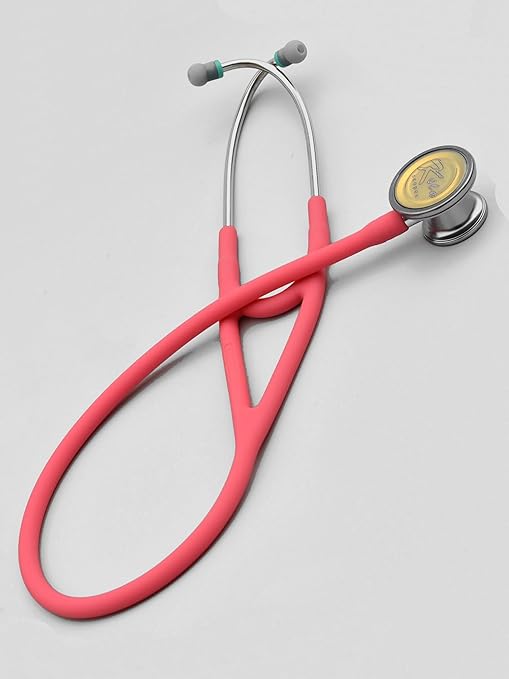 Virtuoso Dual Head Cardiology Stethoscope, Professional Quality, Long Tube, KS-751 Pink