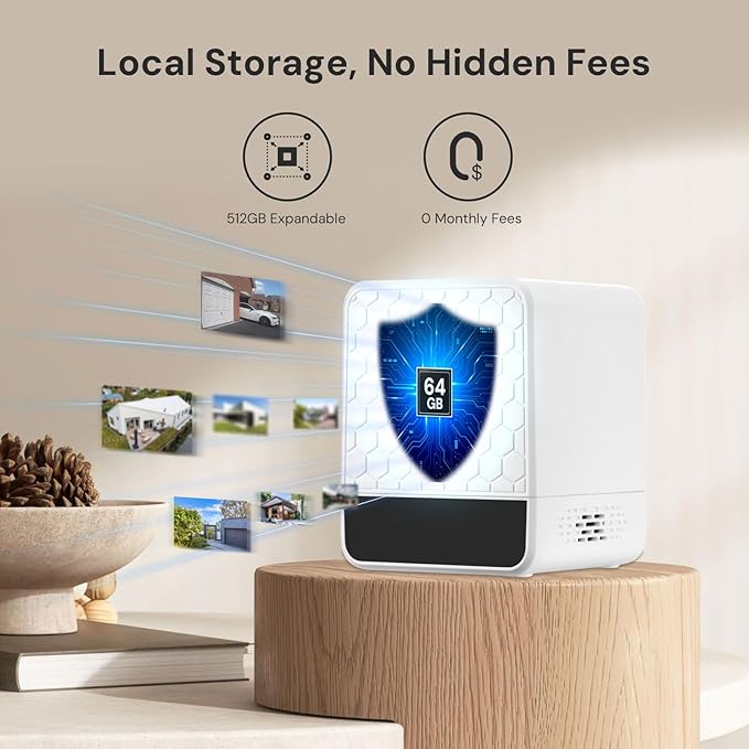 WiFi6 Solar Security Cameras Wireless Outdoor, 2K QHD Home Security System, 2-Cam Kit, 2.4&5GHz WiFi, Color Night Vision, Local Storage, IP66 Weatherproof, Works with Alexa, No Monthly Fees