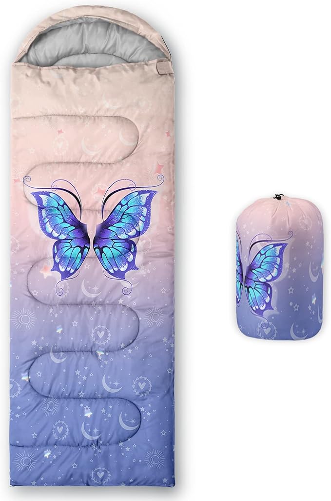 BSNTHO Camping Sleeping Bags,3 Season Warm & Cool Weather,Lightweight,Waterproof Sleeping Bags for Adults & Kids,Traveling,and Outdoors,Camping Gear Equipment