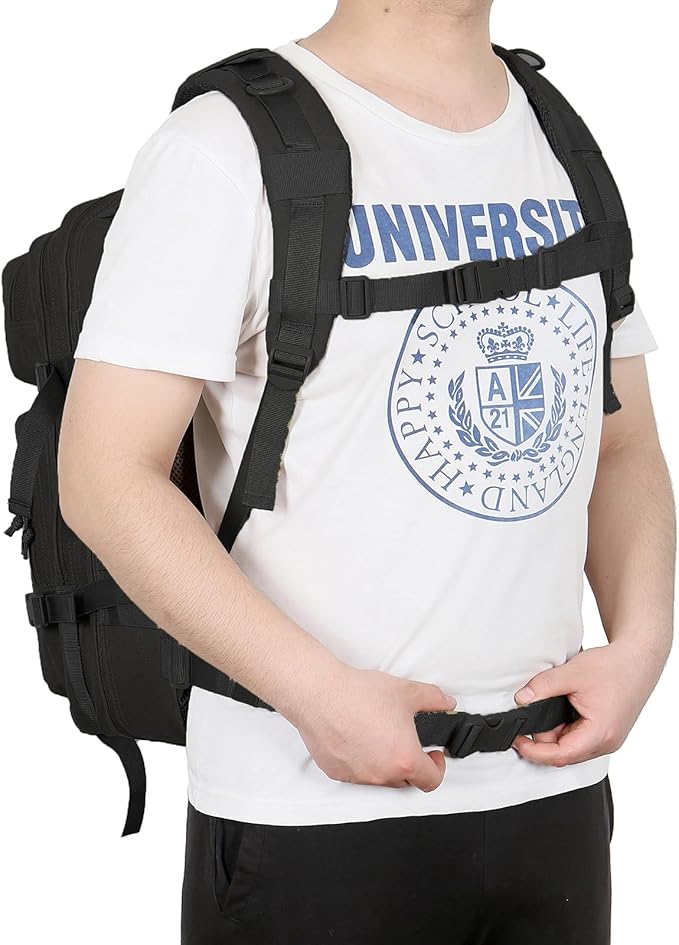 QT&QY 45L Military Tactical Backpacks Molle Army Assault Pack 3 Day Bug Out Bag Hiking Treeking Rucksack…