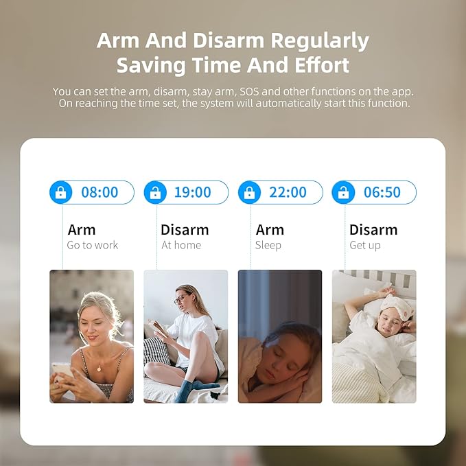Wireless Home Security System - with Camera, Remote Controls,Window Door Sensor - No Contract - Compatible with Alexa and Google Assistant