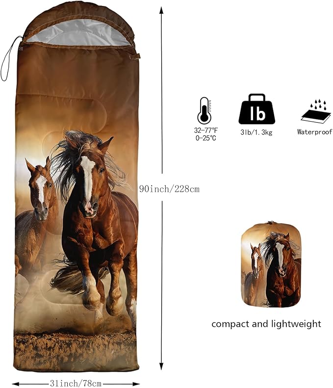 QOOMO Camping Sleeping Bags,3 Season Warm & Cool Weather,Lightweight,Waterproof Sleeping Bags for Adults & Kids,Traveling,and Outdoors,Camping Gear Equipment