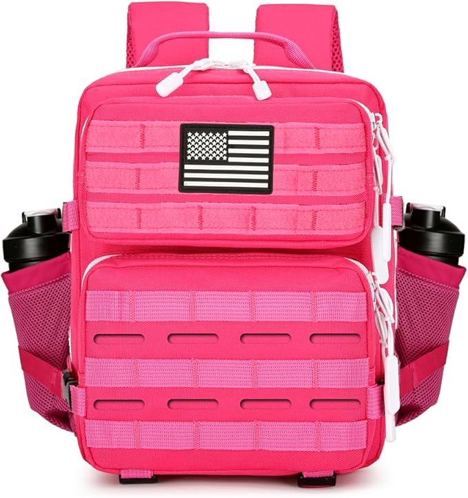 9L Mini Tactical Backpack 9L Assault Pack 9L Tactical Backpack Hiking Fitness Backpack(Rose Red)