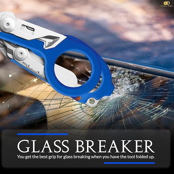 6-in-1 Multifunctional Trauma Shears – Premium Medical Shears for Nurses, EMTs, and First Responders (Blue)