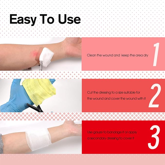 Xeroform Petrolatum Dressing 5"x9", 25 PCS Non-Adherent Gauze for Low Exudating Wounds, Fine Mesh Gauze Pads for Burns, Abrasions, Lacerations, Skin Grafts and Surgical Incisions