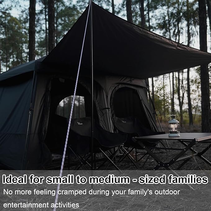 Vidalido Tents,6-8 Person Camping Tent with Extended Vestibule,2 Room Weather Resistant Family Tents,Easy Install Waterproof Outdoor Tent for Backpacking and Camping Hiking
