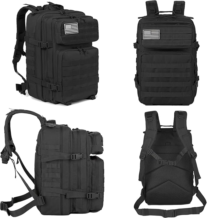 QT&QY 45L Military Tactical Backpacks Molle Army Assault Pack 3 Day Bug Out Bag Hiking Treeking Rucksack…