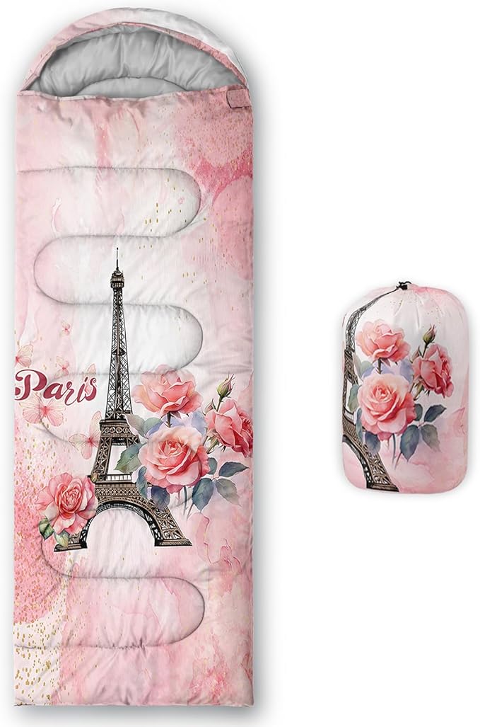 QOOMO Camping Sleeping Bags,3 Season Warm & Cool Weather,Lightweight,Waterproof Sleeping Bags for Adults & Kids,Traveling,and Outdoors,Camping Gear Equipment