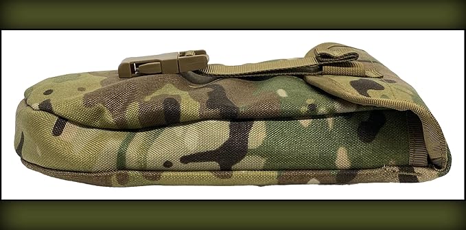 USGI Industries Military Style Shovel | Tri-Fold Entrenching Tool with Serrated Edge | Lightweight, Foldable, Compact, Multi-Use Perfect for Camping, Survival, Trenching (OCP Cover)