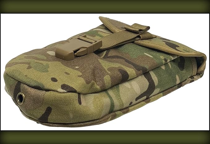 USGI Industries Military Style Shovel | Tri-Fold Entrenching Tool with Serrated Edge | Lightweight, Foldable, Compact, Multi-Use Perfect for Camping, Survival, Trenching (OCP Cover)
